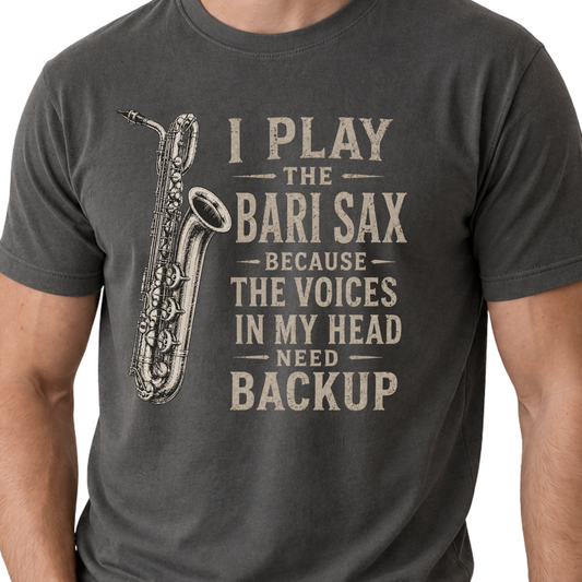 Funny Bari Sax Shirt, Baritone Saxophone Player Gift, Saxophonist Musician Tee