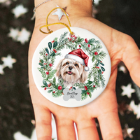 Load image into Gallery viewer, Personalized Lhasa Apso Christmas Ornament, Custom Dog Ornament, Holiday Pet Keepsake, Unique Pet Lover Gift, Cute Dog Tree Decor

