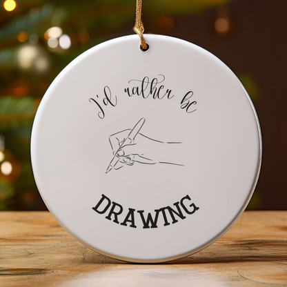 Drawing Ornament, Sketch Ornament, Artist Gift, Crafty Gift, Doodle Decoration, Drawing Lover Gift