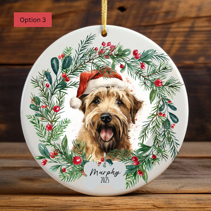 Personalized Soft Coated Wheaten Terrier Christmas Ornament