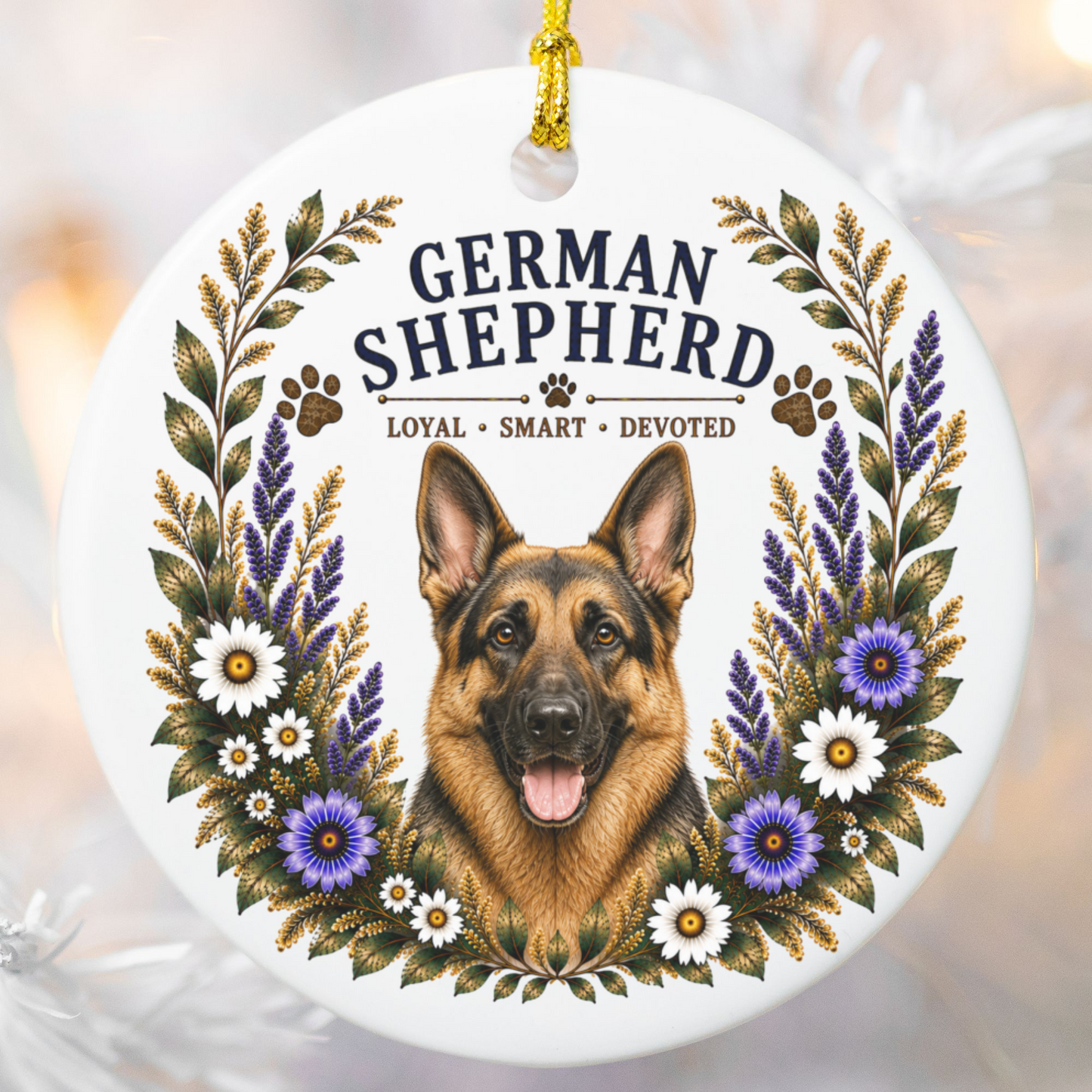 German Shepherd Ornament, German Shepherd Lover Gift, GSD Mom Gift, Dog Breed Keepsake
