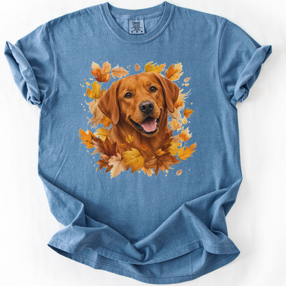 Fox Red Lab Fall Shirt, Autumn Dog Mom Comfort Colors Tee