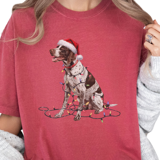 English Pointer Christmas Lights Shirt