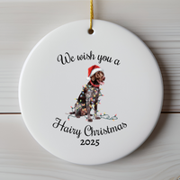 Load image into Gallery viewer, Christmas German Shorthaired Pointer Ornament, Christmas Lights Dog Keepsake
