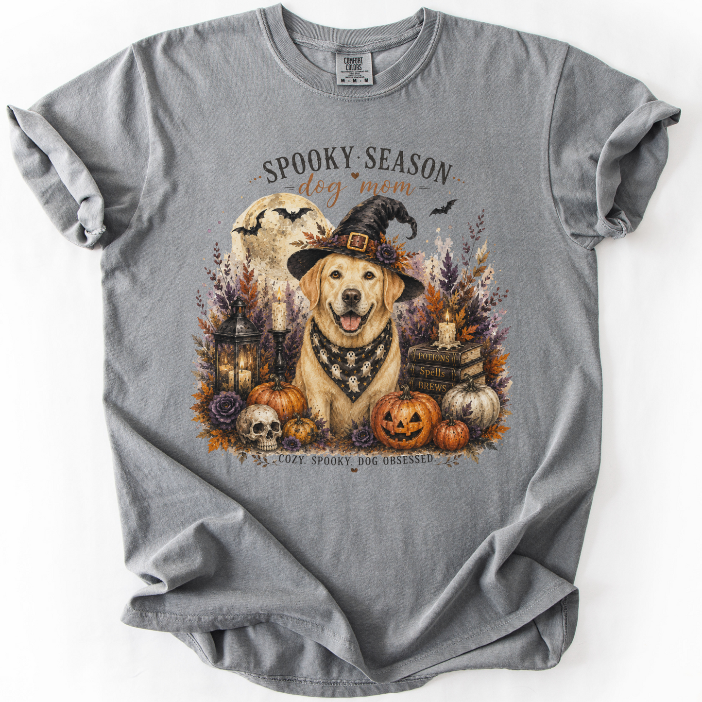 Yellow Lab Spooky Season Dog Mom Halloween Shirt