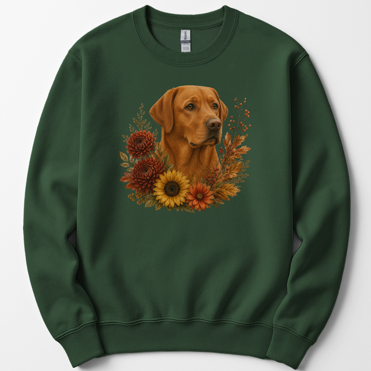 Fox Red Labrador Autumn Floral Sweatshirt