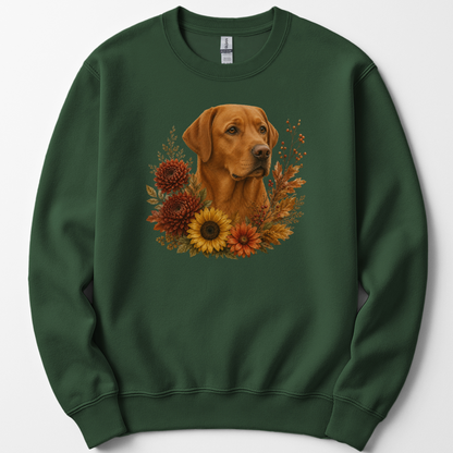 Fox Red Labrador Autumn Floral Sweatshirt