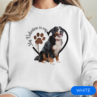 Load image into Gallery viewer, Valentine Bernese Mountain Dog Sweatshirt, Bernese Mom, Valentine Heart Dog, Valentine Dog Sweatshirt, Gift for Dog Lover
