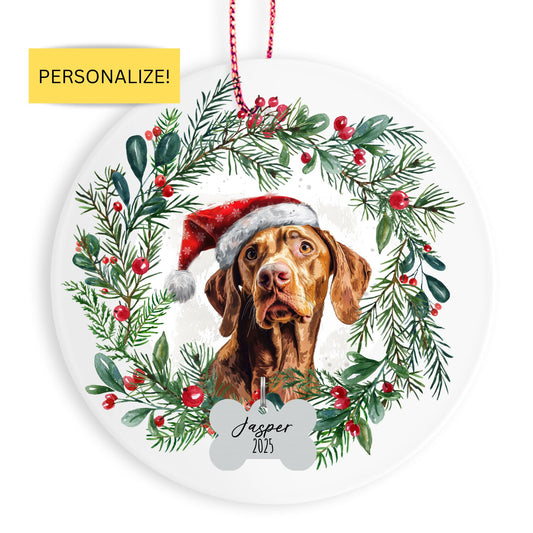 Personalized Vizsla Ornament
