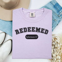 Load image into Gallery viewer, Redeemed Christian Shirt, Tank or Hoodie, Ephesians 1:7 Bible Verse
