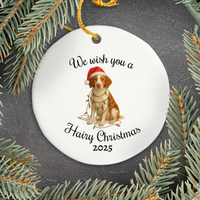 Load image into Gallery viewer, Brittany Spaniel Ornament, Personalized Dog Holiday Keepsake
