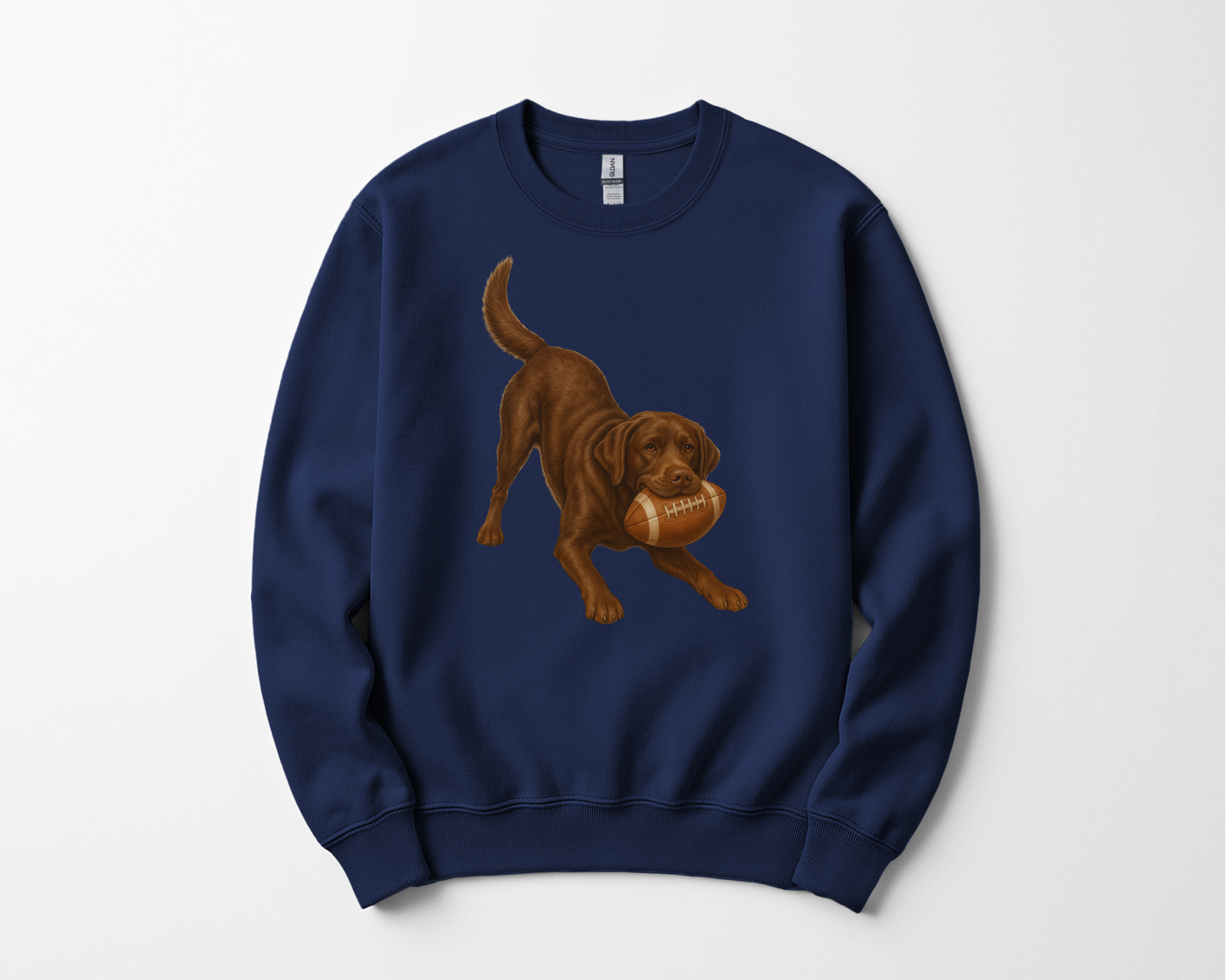 Chocolate Lab Football Sweatshirt