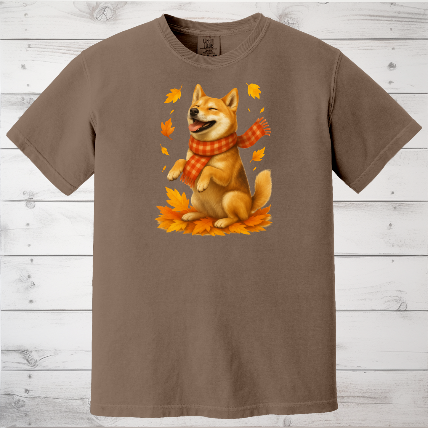 Shiba Inu Fall Shirt, Cozy Pet Sweatshirt, Shiba Lover Gift Clothing, Autumn Leaves Apparel, Cute Dog Shirt, Dog Enthusiast Gift