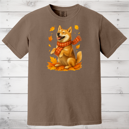 Shiba Inu Fall Shirt, Cozy Pet Sweatshirt, Shiba Lover Gift Clothing, Autumn Leaves Apparel, Cute Dog Shirt, Dog Enthusiast Gift