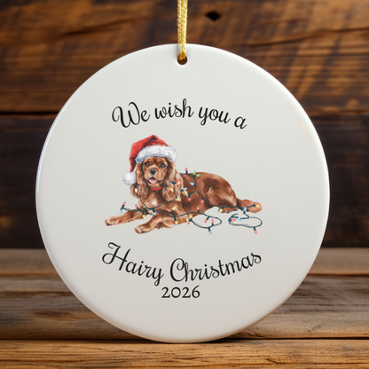 Ruby Cavalier King Charles Spaniel Ornament, Funny Dog Lover Gift, Pet Holiday