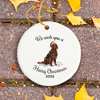 Load image into Gallery viewer, Christmas Irish Setter Ornament, Christmas Lights Dog Keepsake
