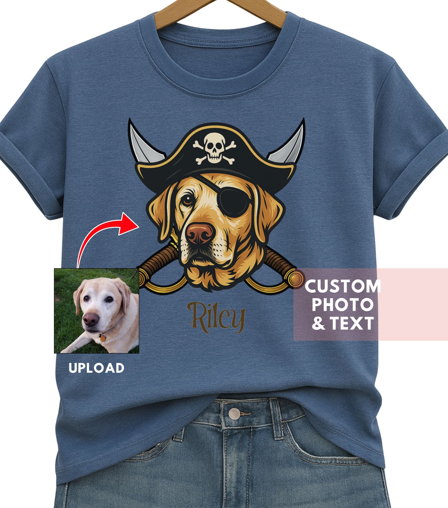 Personalized Paw-rate Pet Shirt, Custom Dog T-Shirt, Comfort Colors Tee, Unique Pet Art Gift, Animal Lover Gift, Pet Portrait Shirt