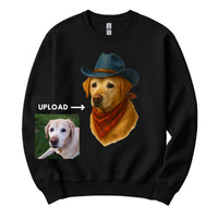 Load image into Gallery viewer, Customized Cowboy Pet Photo Portrait Shirt
