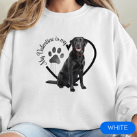 Load image into Gallery viewer, Valentine Black Lab Sweatshirt, Black Lab Mom, Valentine Heart Dog, Valentine Dog Sweatshirt, Gift for Dog Lover
