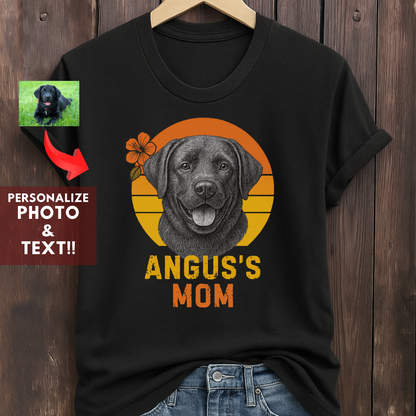 Personalized Dog Mom Shirt – Custom Pet Photo & Name Tee with Live Preview