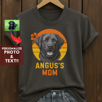 Load image into Gallery viewer, Personalized Dog Mom Shirt – Custom Pet Photo &amp; Name Tee with Live Preview
