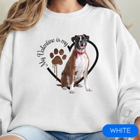 Load image into Gallery viewer, Valentine Boxer Sweatshirt, Boxer Mom, Valentine Heart Dog Sweatshirt, Valentine Dog, Gift for Dog Lover, Boxer
