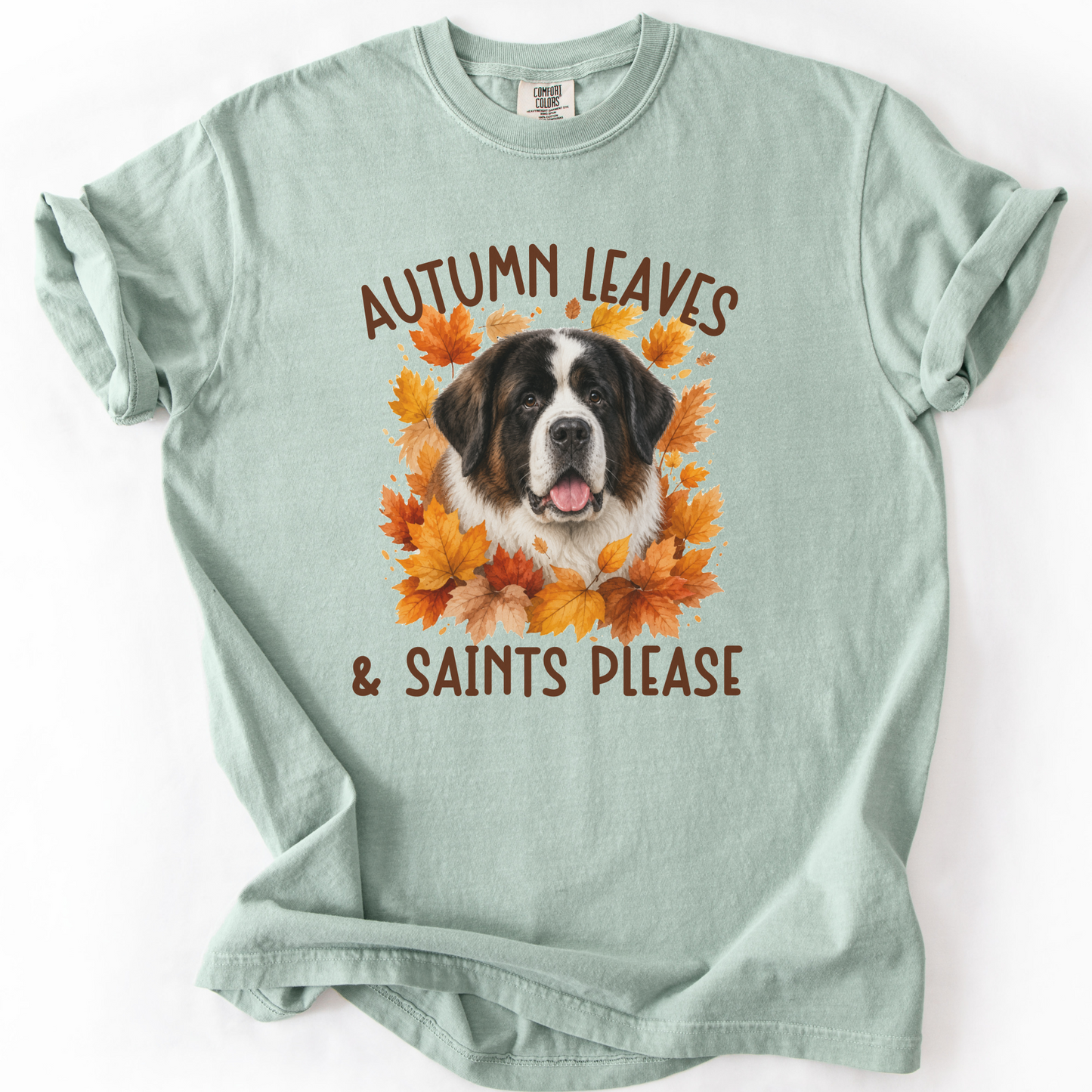Custom Pet Photo Autumn Leaves Tee