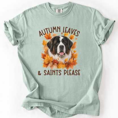 Custom Pet Photo Autumn Leaves Tee