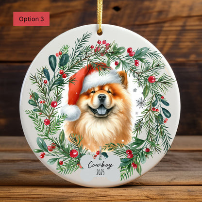 Personalized Chow Chow Christmas Ornament