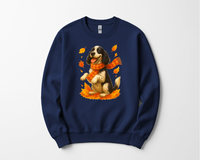 Load image into Gallery viewer, Springer Spaniel Fall Sweatshirt, Cozy Autumn Dog Shirt, Black Dog Lover Gift, Cute Dog Autumn Apparel, Seasonal Puppy Outfit
