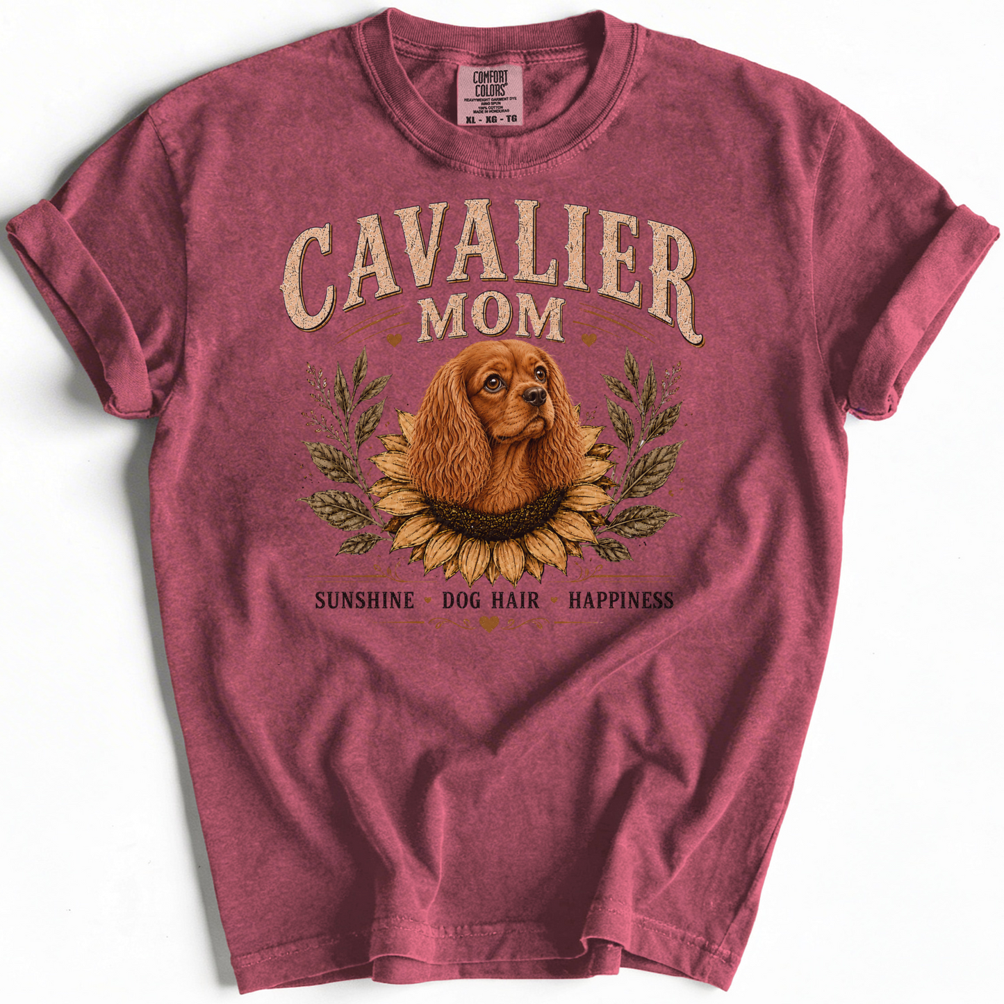 Ruby Cavalier Mom Sunflower Shirt