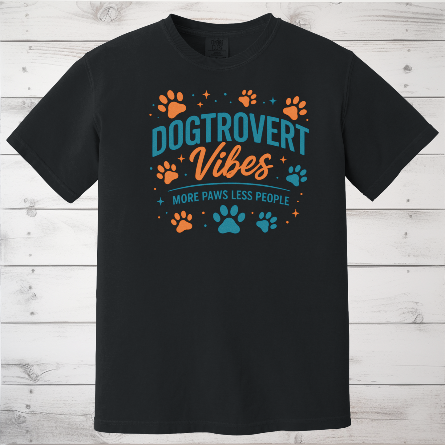Funny Dogtrovert Vibes Retro Dog Lover Shirt
