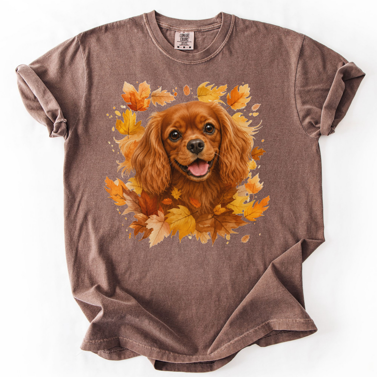 Ruby Cavalier Fall Shirt, Autumn Dog Mom Comfort Colors Tee