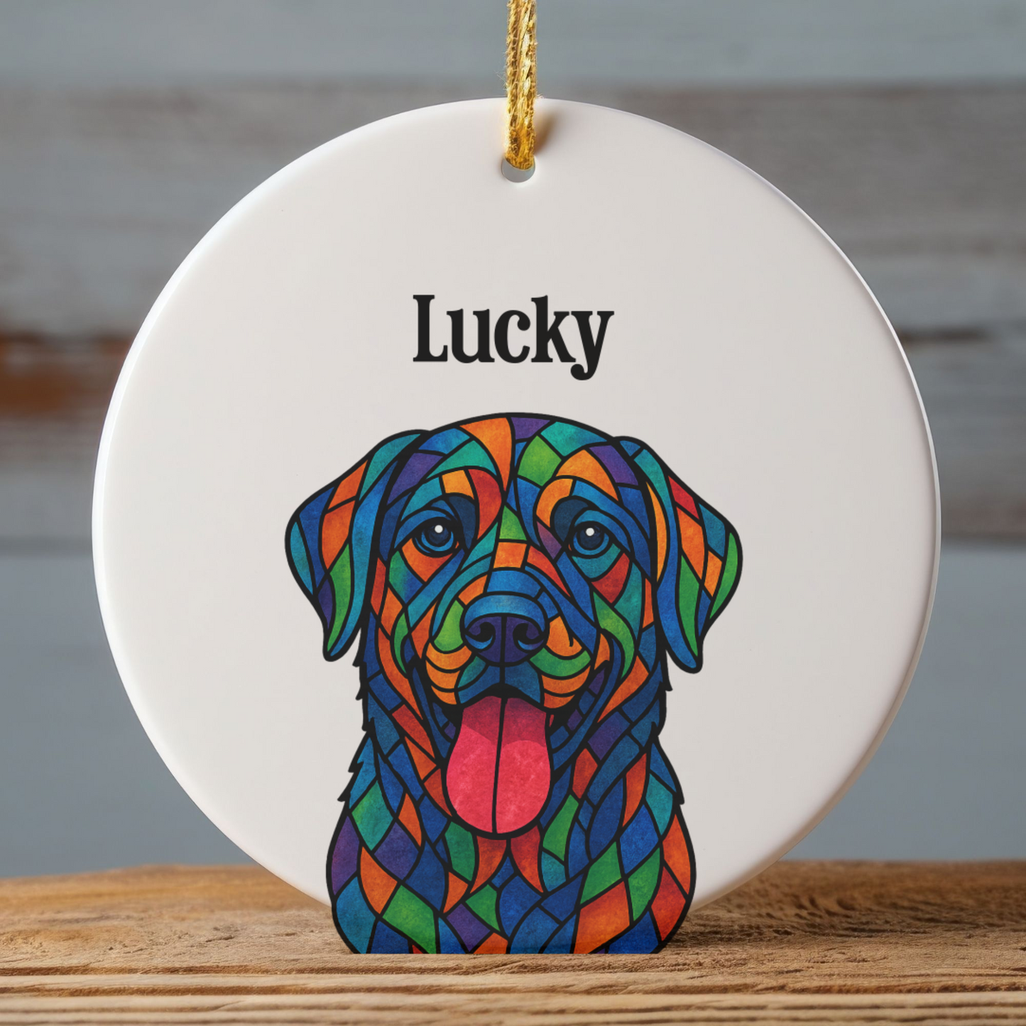 Personalized Geometric Pet Ornament