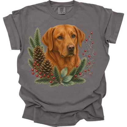 Fox Red Lab Christmas Shirt, Labrador Retriever Dog Mom Tee, Holiday Lab Lover Gift