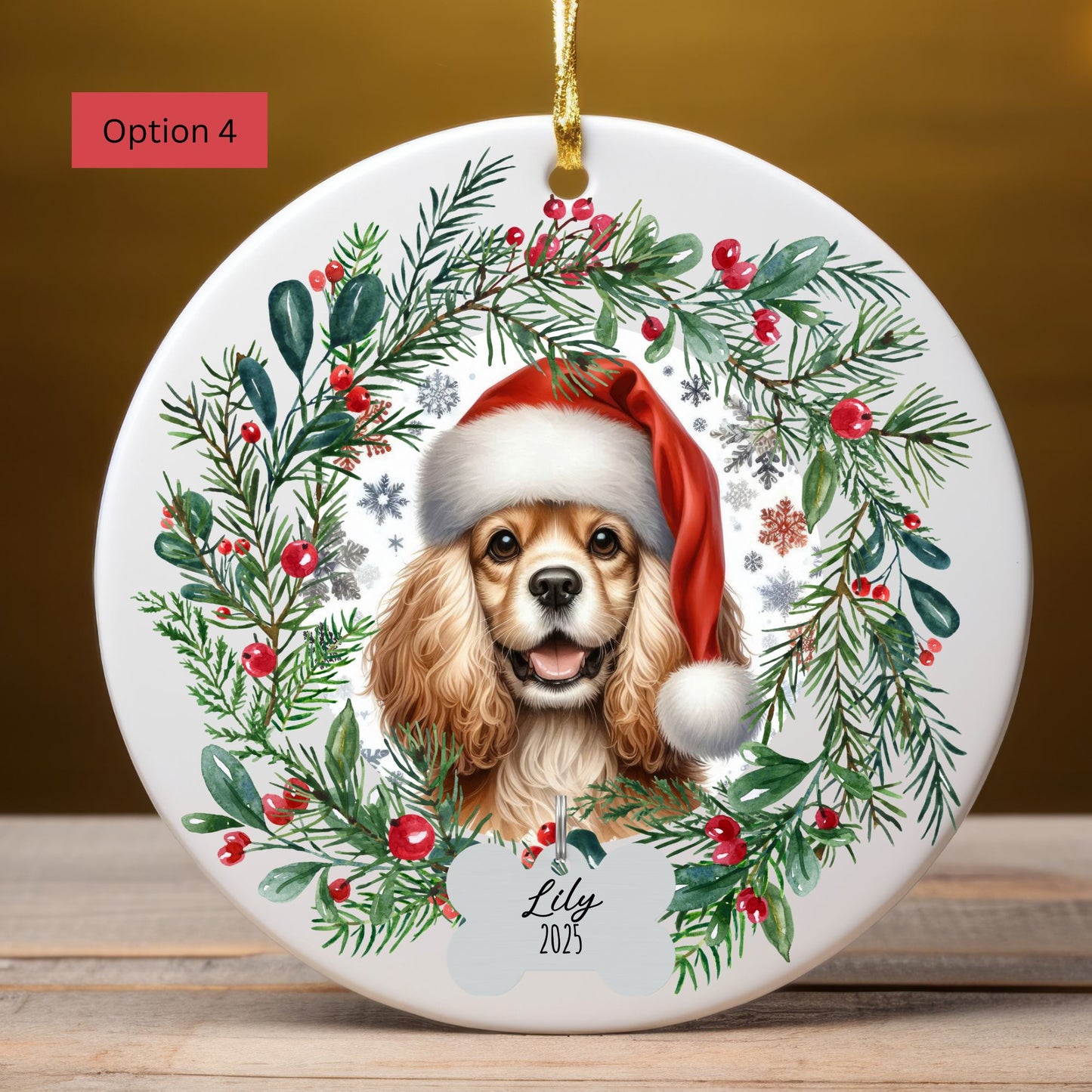 Personalized Cocker Spaniel Ornament