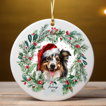 Personalized Sheltie Christmas Ornament