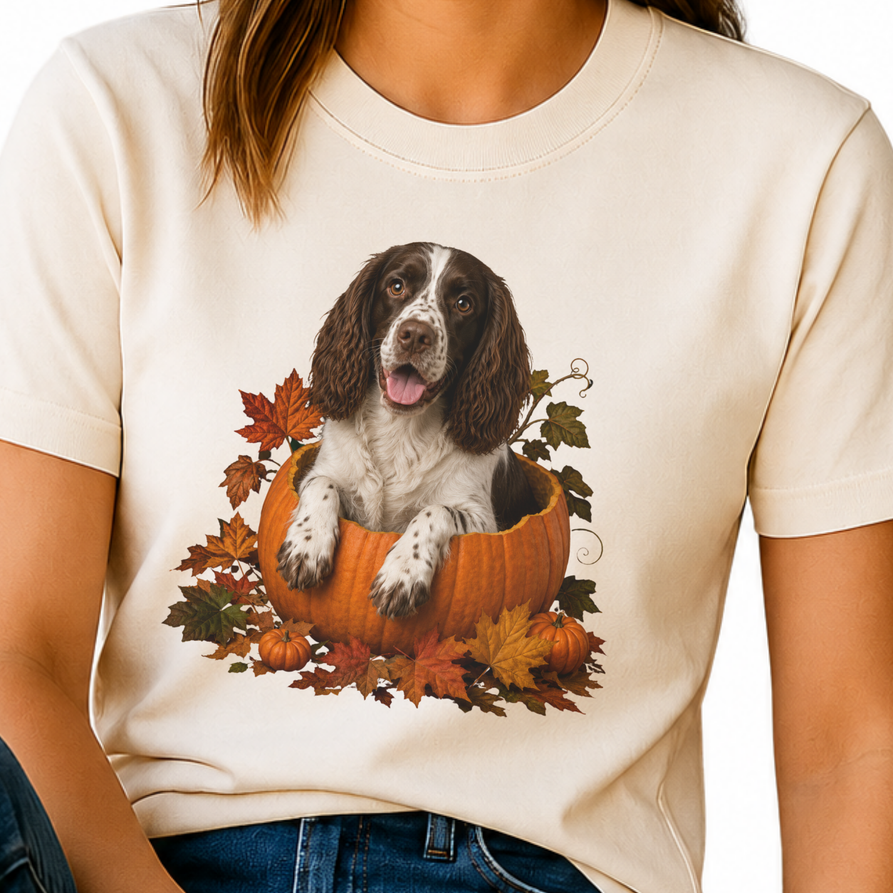 English Springer Spaniel Pumpkin Shirt