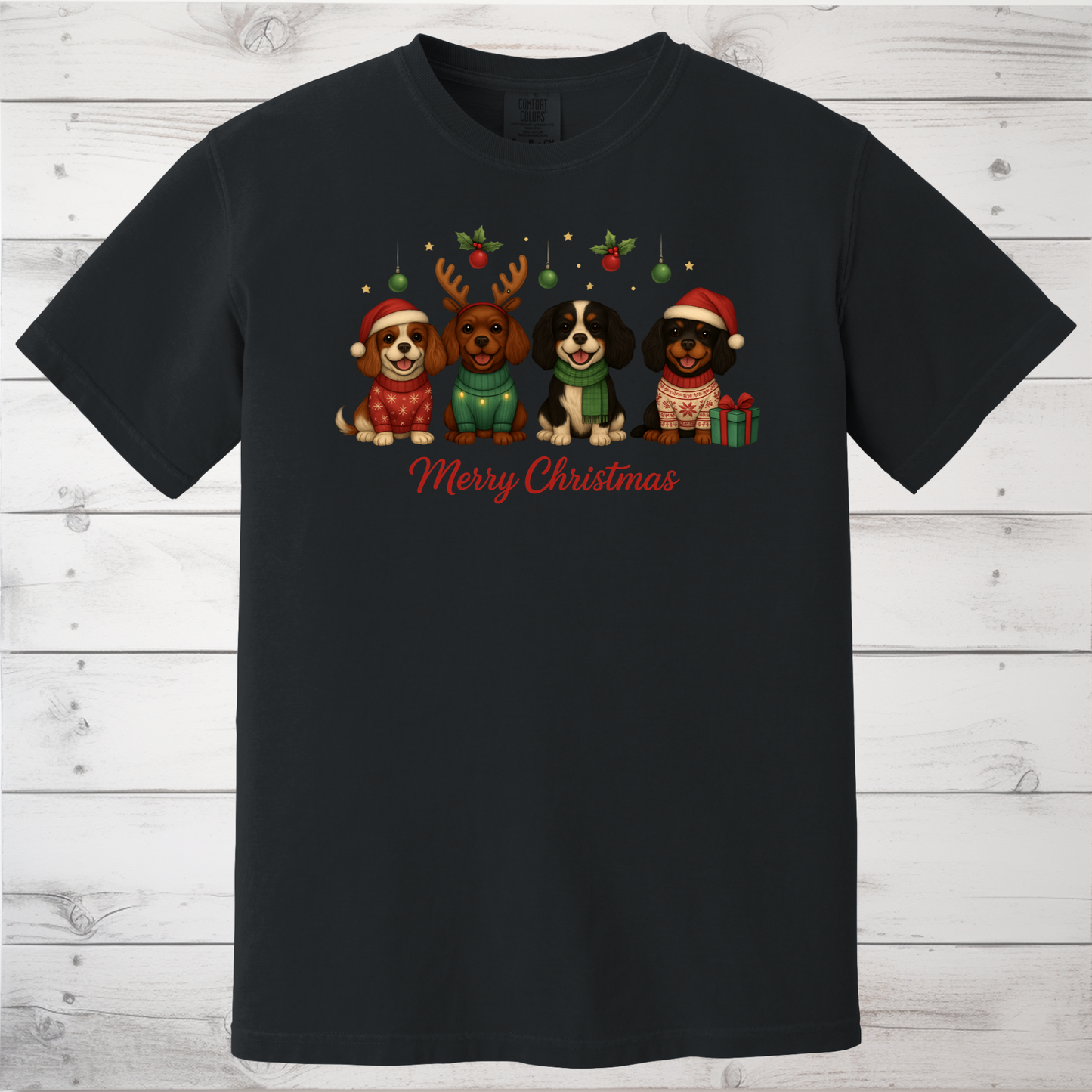 Merry Christmas Cavalier Hoodie, Sweatshirt or Tee