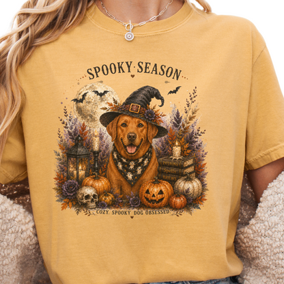 Fox Red Lab Spooky Season Dog Mom Halloween Shirt