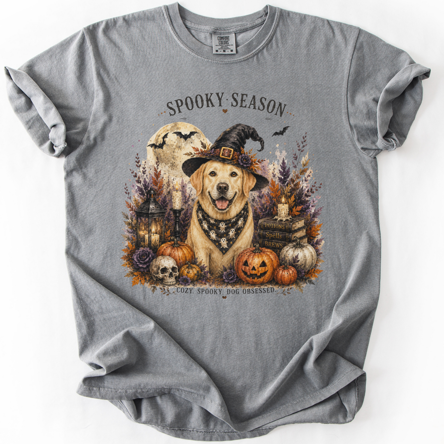 Yellow Lab Spooky Season Dog Mom Halloween Shirt