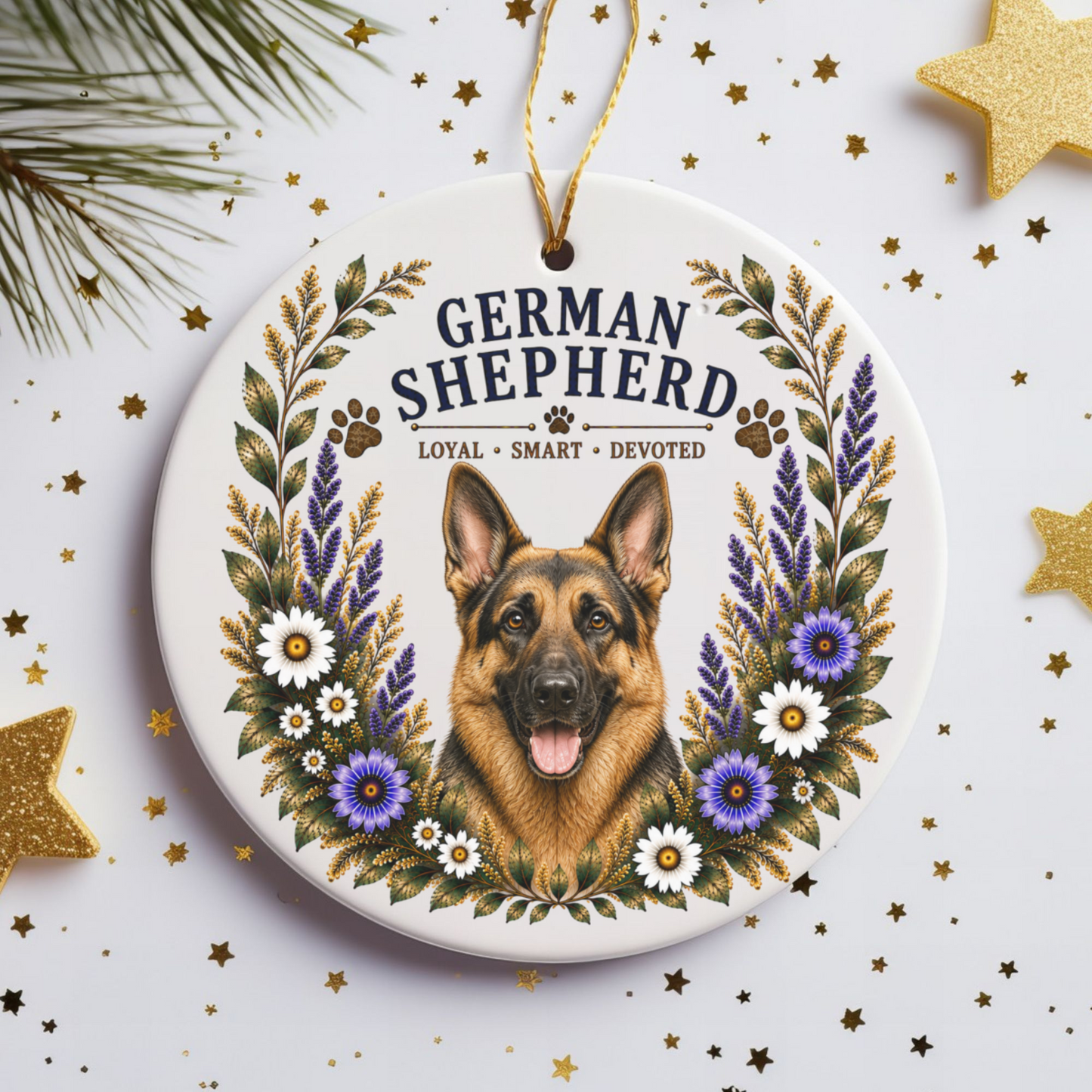 German Shepherd Ornament, German Shepherd Lover Gift, GSD Mom Gift, Dog Breed Keepsake