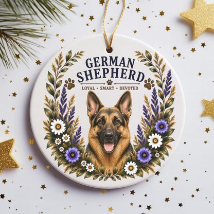 German Shepherd Ornament, German Shepherd Lover Gift, GSD Mom Gift, Dog Breed Keepsake