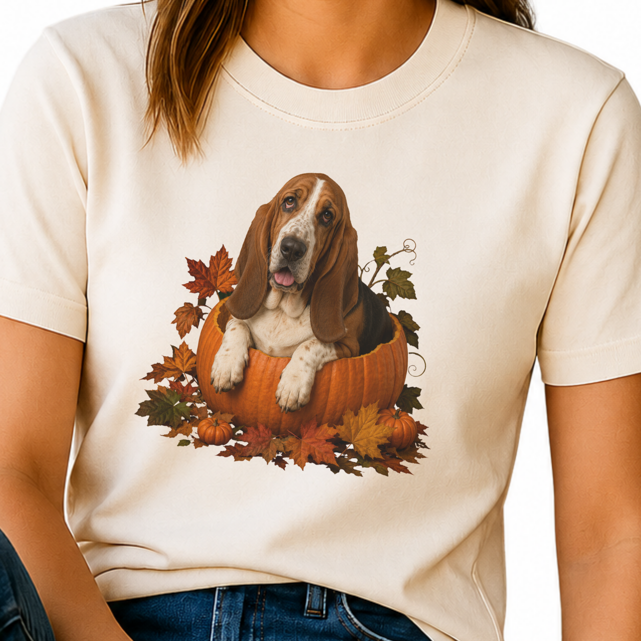 Basset Hound Pumpkin Shirt