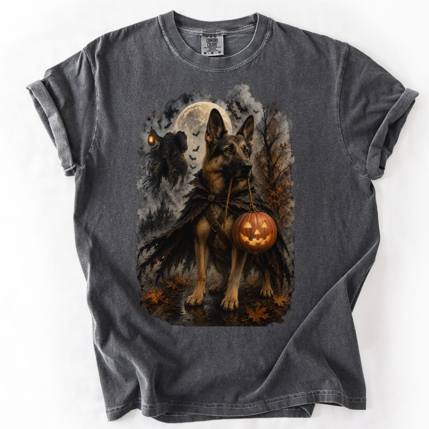 German Shepherd Headless Horseman Inspired Halloween Comfort Colors Shirt