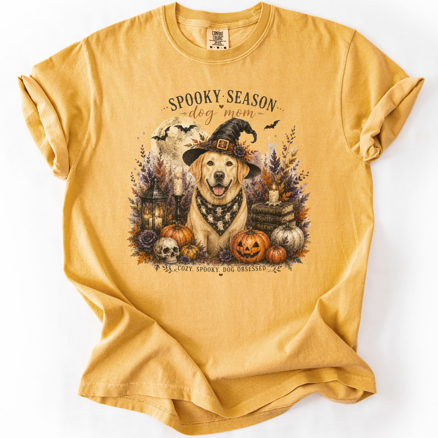 Yellow Lab Spooky Season Dog Mom Halloween Shirt