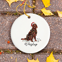 Load image into Gallery viewer, Personalized Irish Setter Ornament, Custom Dog Lover Gift
