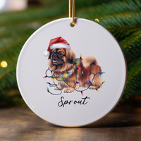 Load image into Gallery viewer, Pekingese Ornament, Personalized Dog Keepsake
