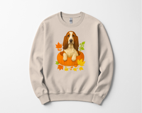 Load image into Gallery viewer, Basset Hound in Pumpkin Fall Shirt/Sweatshirt
