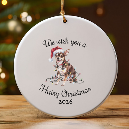 Christmas Chihuahua Ornament, Chihuahua Mom, Christmas Lights Dog Keepsake, Christmas Dog, Gift For Dog Lover, Chihuahua